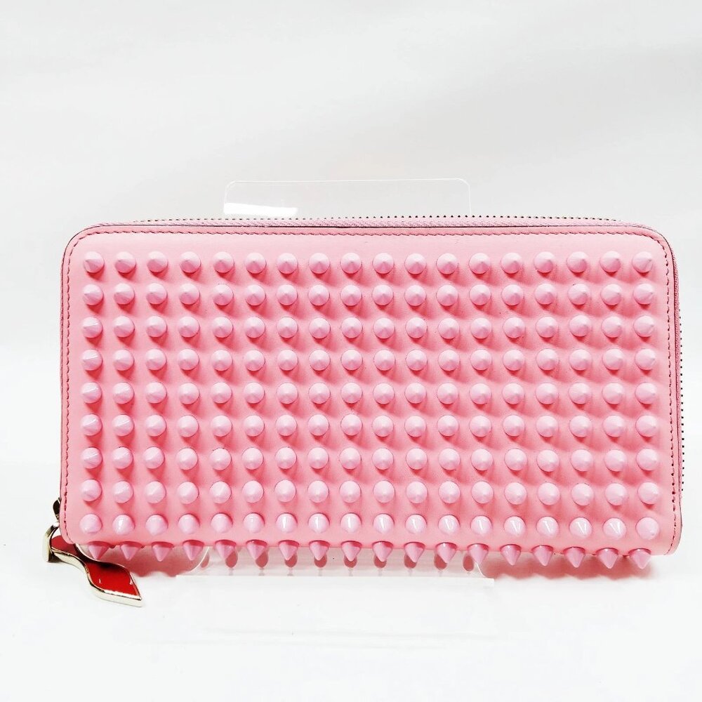 Christian Louboutin Long Wallet Pink Leather 497-070925